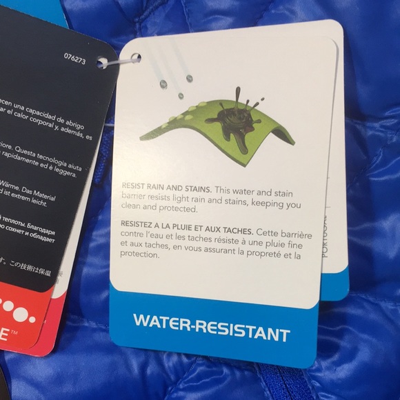 New! Columbia White Pine Thermal Coil Blue Quilted Packable Jacket Large - Picture 13 of 16